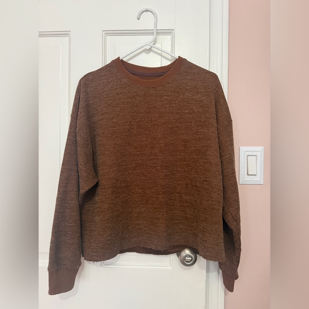 Born Primitive Brown Ribbed Pullover